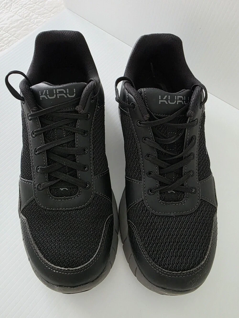KURU Quantum 2.0 Men's Black Comfort Support Athletic Lace-Up Shoes 10